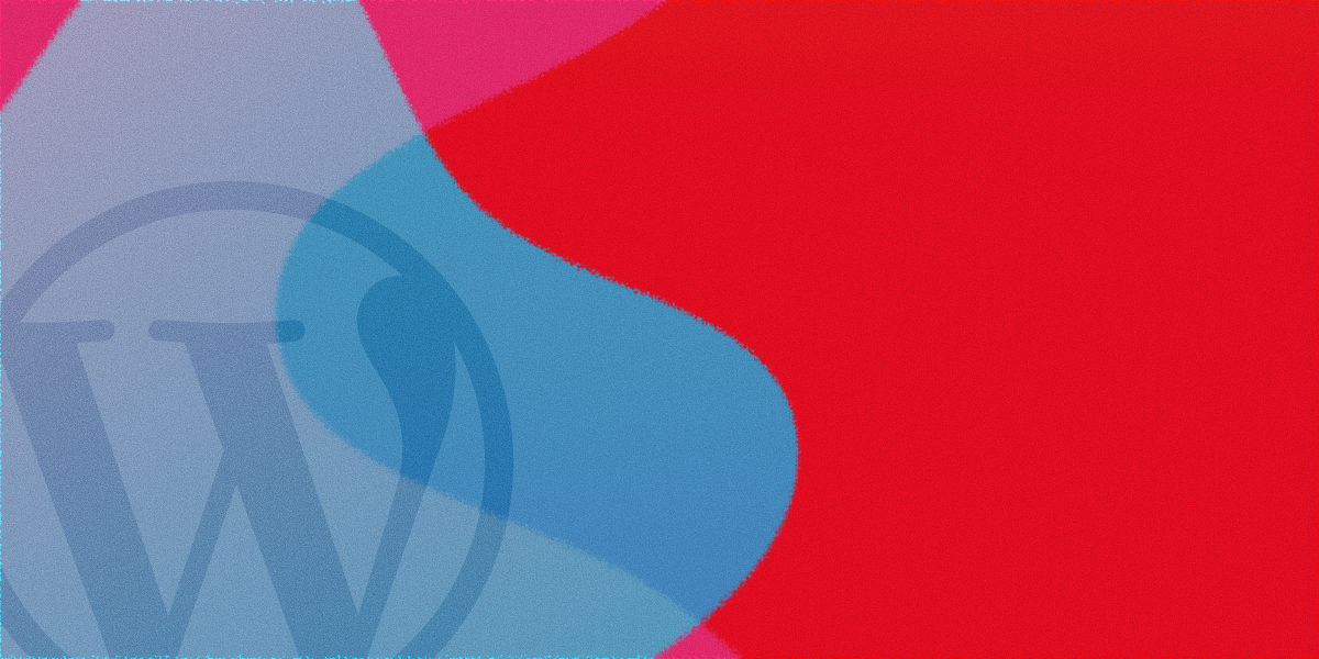 abstract blobs with WordPress logo